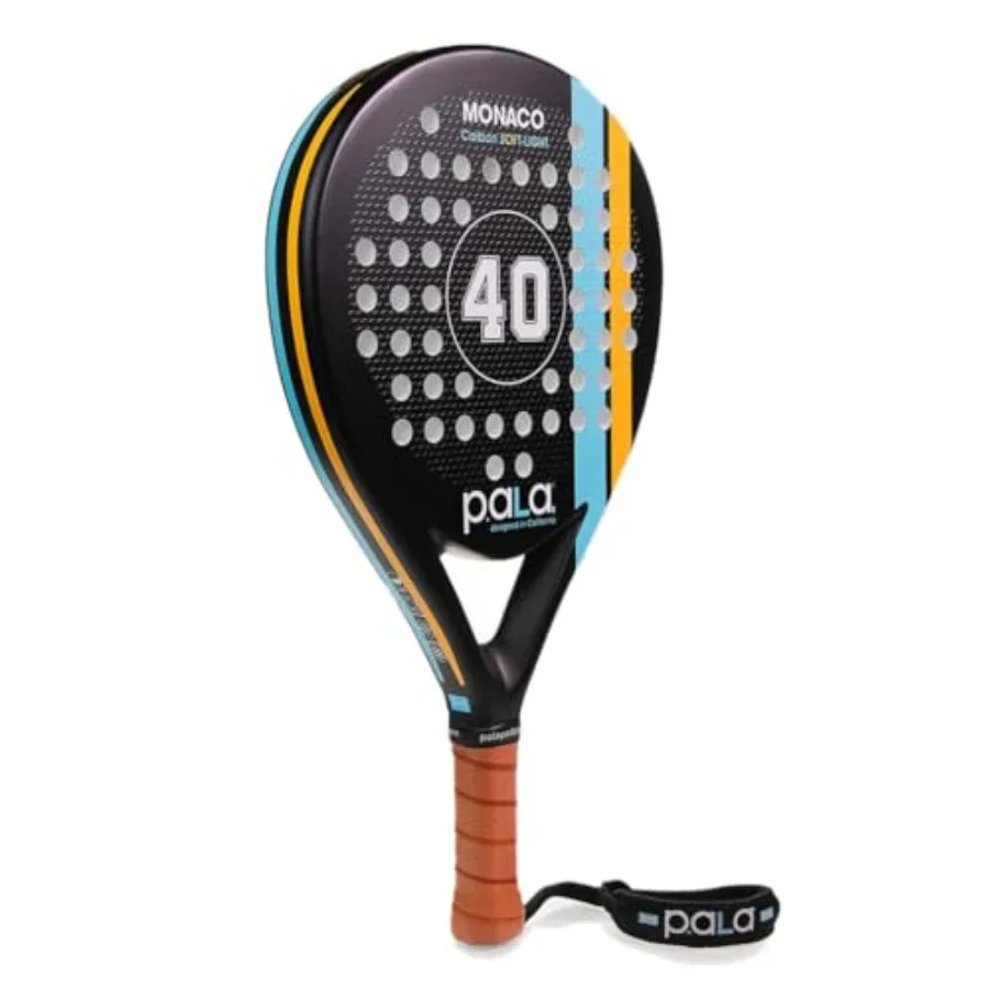Carbon Padel Racket for Beginners Intermediate Players Soft EVA Memory Core Carbon Fiber Frame Black/White Lightweight Control