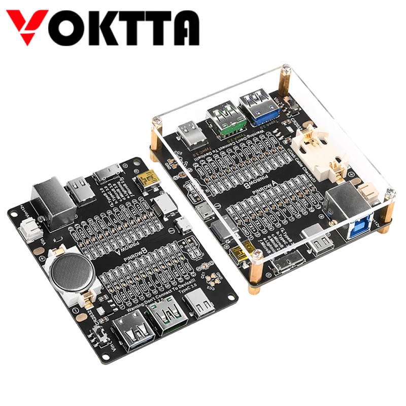 usb data cabo detection board cabo checker tester interruptor de curto circuito tipo c test board tool com transparente shell 01