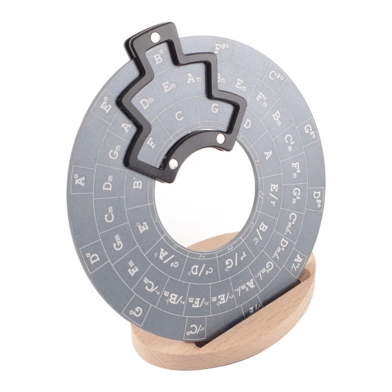 Guitar Chord Wheel with Base, Metal Melodies Tool, Musical Instruments Accessories for Guitarists