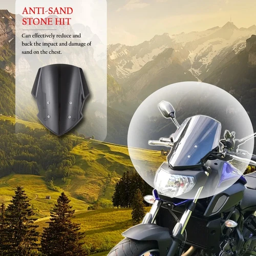 Imagen 2 del producto LJBKOALL para MT 07 MT07 parabrisas delantero para YAMAHA MT 07 MT07 parabrisas Deflector de viento parabrisas 2013-2020