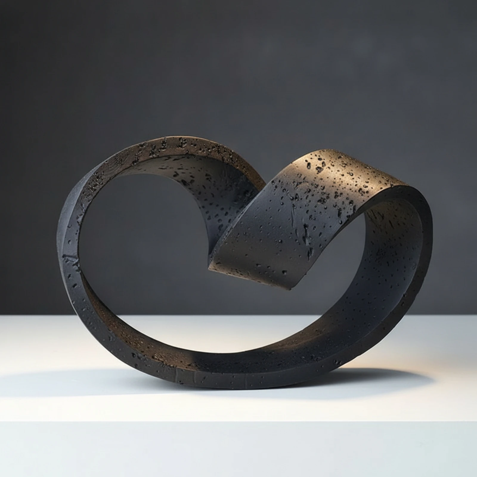 Abstract Sculpture Matte Loop Sculpture Tabletop Ornament Minimalist Statue Accent for Living Room, TV Cabinet