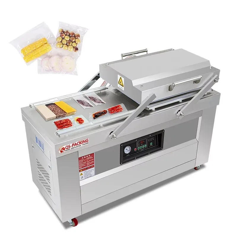 Vacuum Seal Packing Machine Custom Double Chamber Food Thermo Forming Automatic Vacuum Sealer Packing Machine