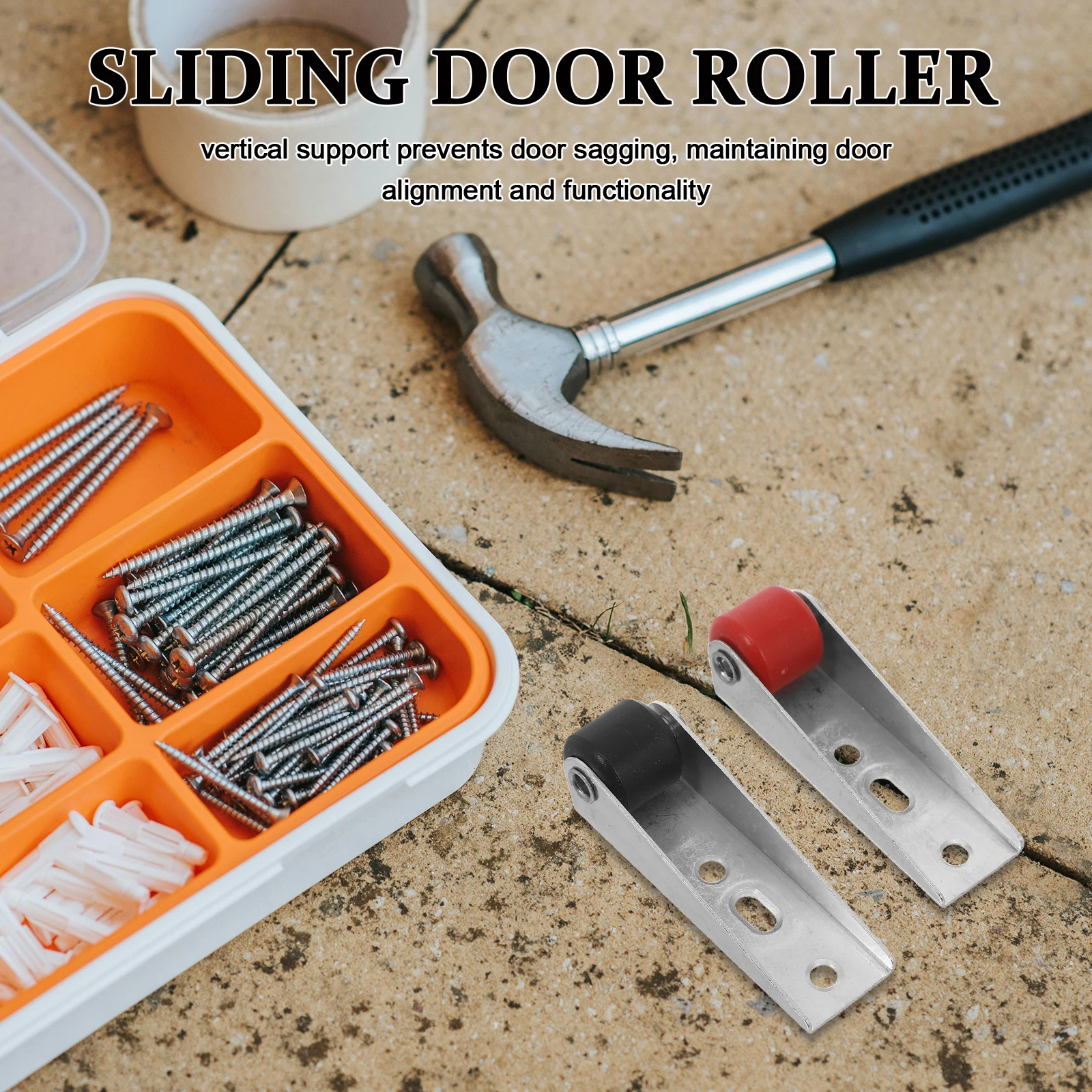 

2pcs Quiet Door Wheels Directional Support Roller For Sliding Barn Cabinet Heavy Wooden Doors Load Bearing Smooth