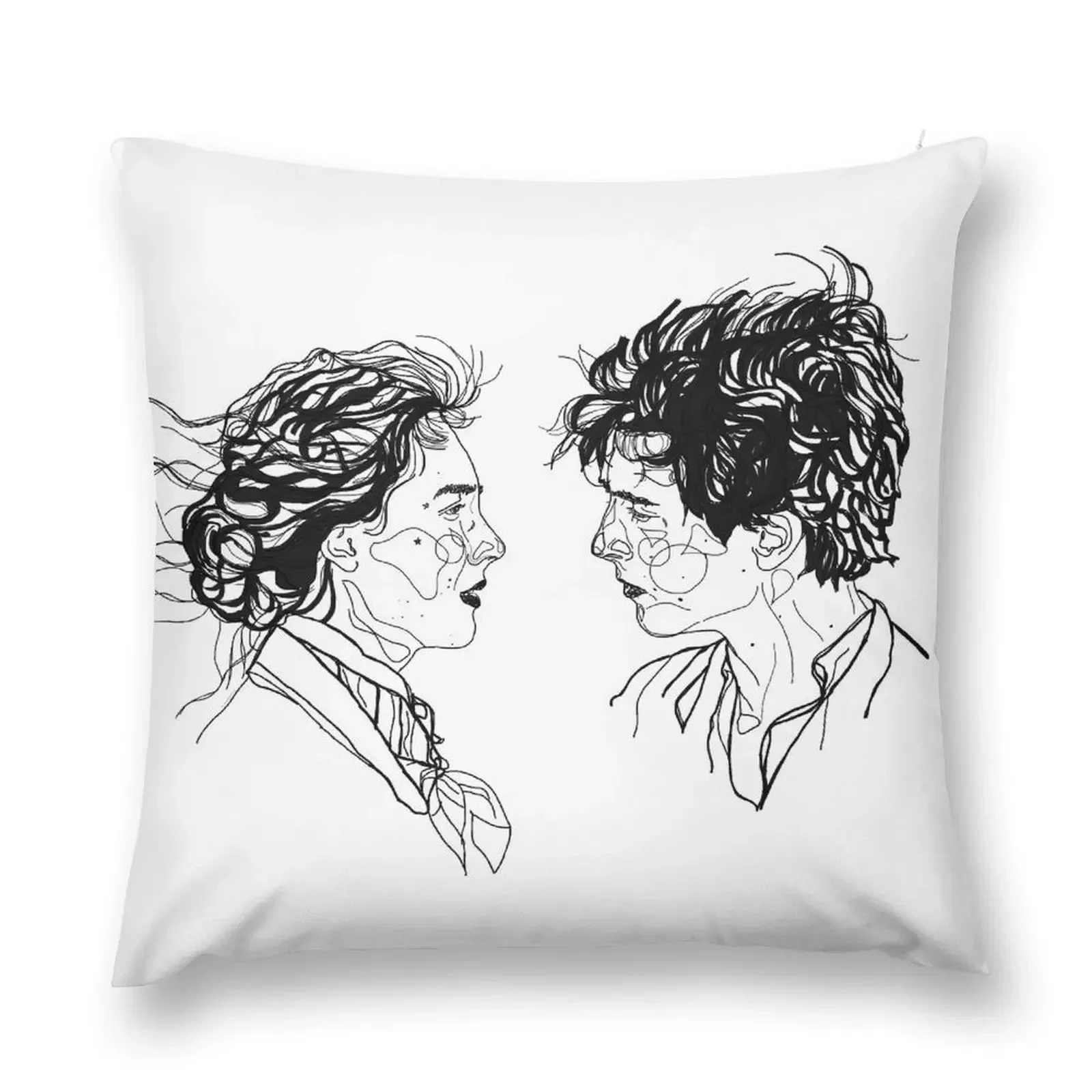 jo and laurie // timothée and saoirse ; little women Throw Pillow Decorative pillowcase Sofa Cushion Cover Pillow Decor pillow