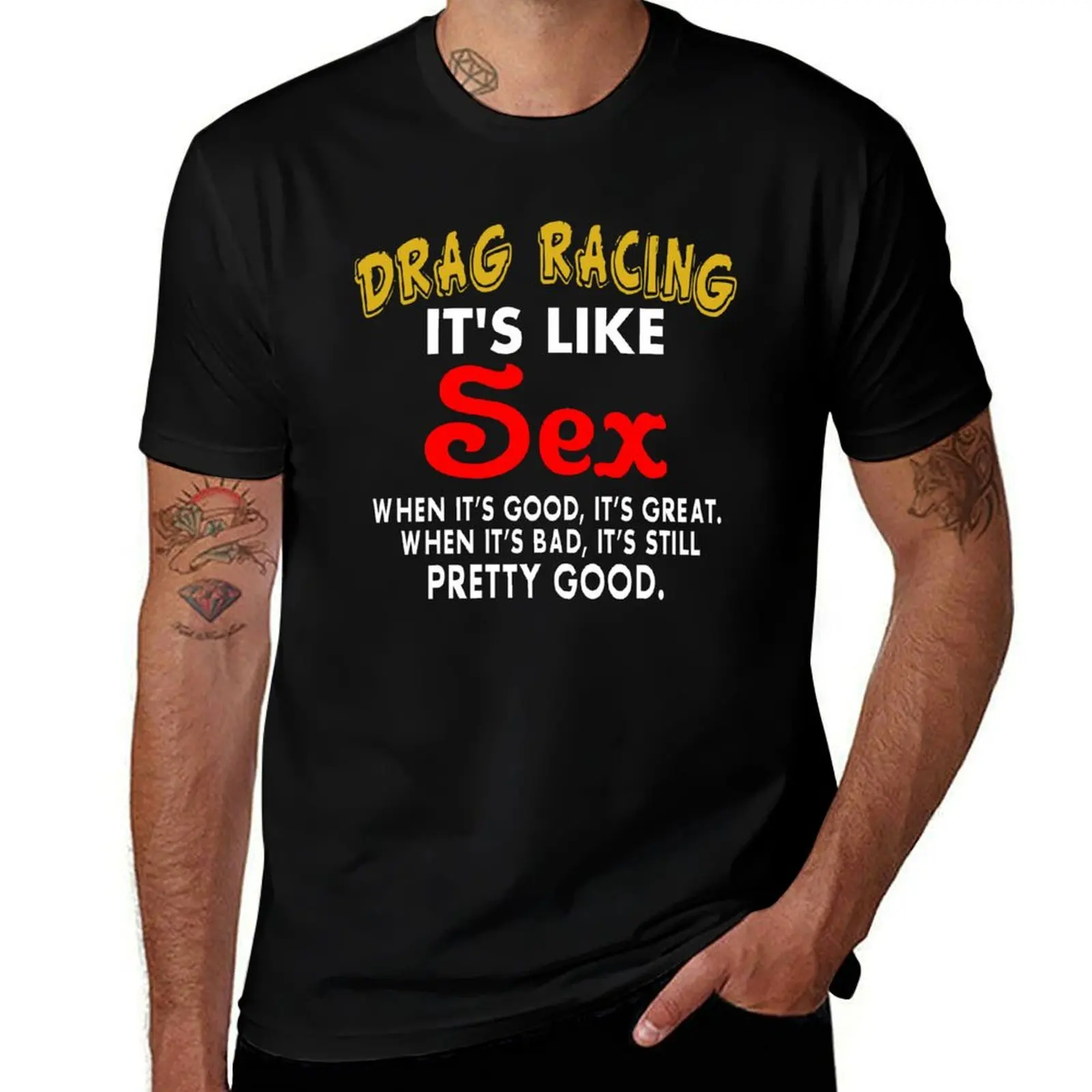 

Drag Racing Is Like ASex T-Shirt shirts graphic hippie clothes vintage t shirt men