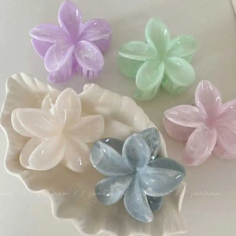 

Blended Egg Flower Hair Clip Sweet Vinegar Clip Egg Flower Beach Vacation Style Hair Accessory Gifts for Women Girl Fashion