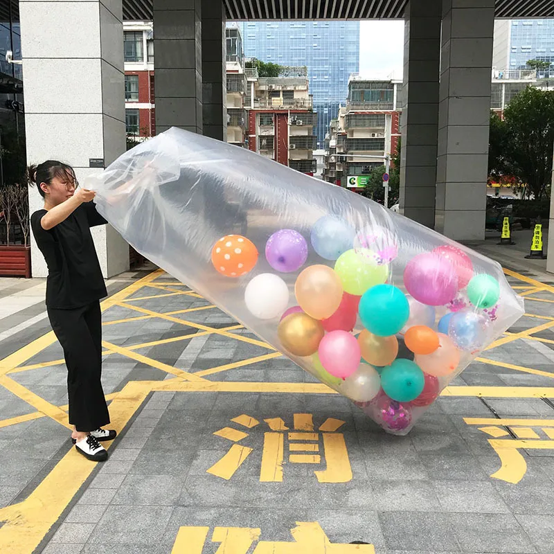 1/2/3 Stück Ballonbeutel, riesige Aufbewahrungstasche, 1,5 x 2,5 m, Transportballon, durchsichtige große Plastiktüte, Werkzeug-Weihnachtsbaum-Entsorgungs-Aufbewahrungstasche