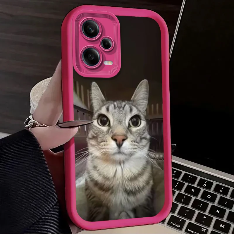 Trendy Cat Smoking Phone Case for Xiaomi Redmi Note 14 14S 12 11 Pro Plus 5G 12S 11S 10S 10 9 Redmi 14C 13C 12C 12 4G A3 A3X view 5