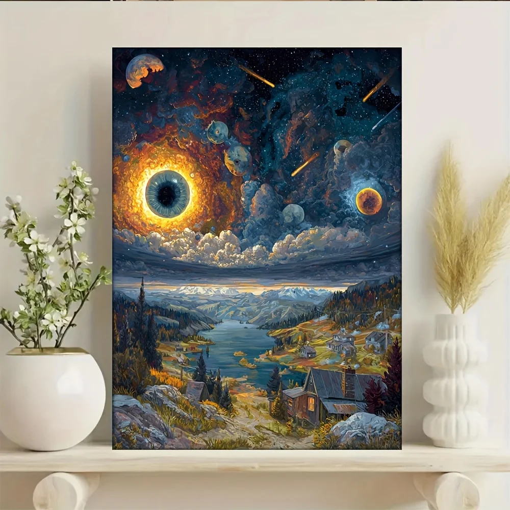 

500/1000/1200/2000PCS Puzzles for Adults Space Retro Science Fiction Art Painting,Jigsaw Puzzles Brain Games Gifts Home Decor