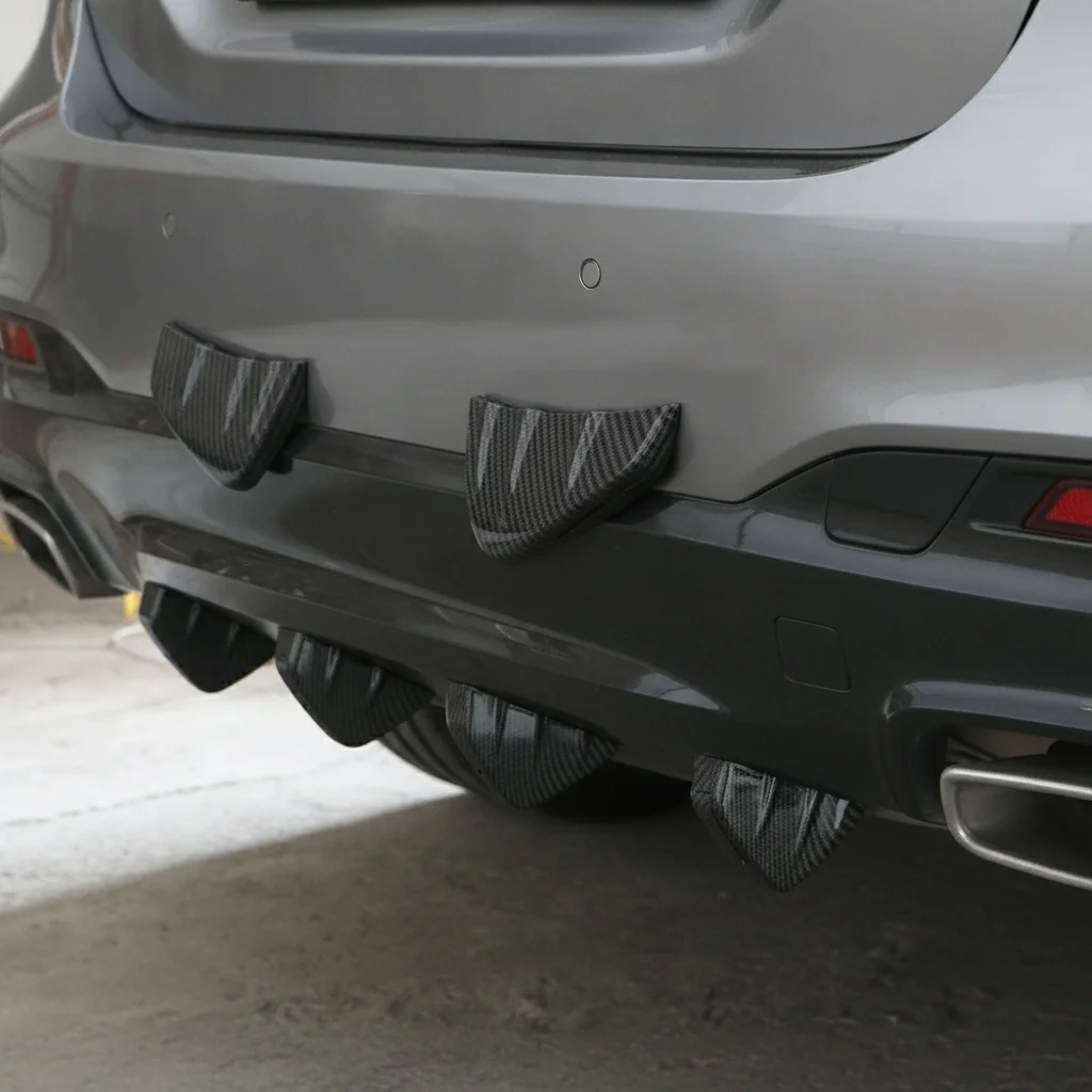 

1 Pc Universal Car Rear Spoiler Modified Fin Bumper Diffuser Anti-Collision Accessories for All Vehicles