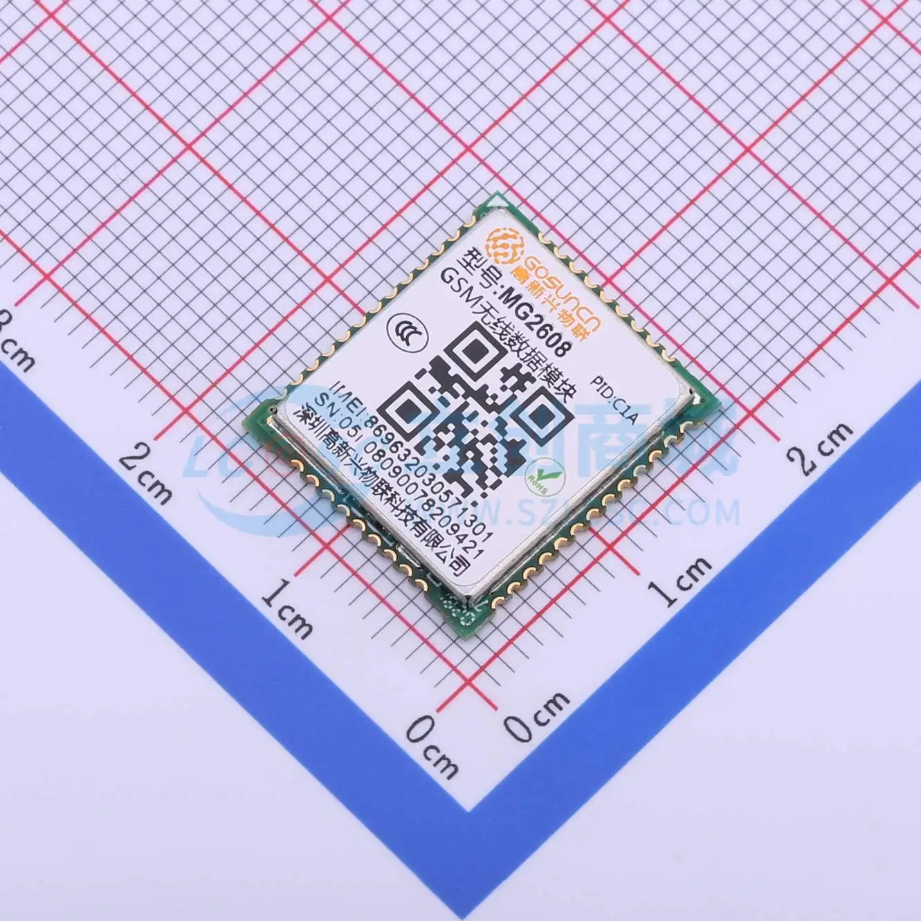 3pcs MG2608 C1A SMD 17.7x15.8mm GSM GPRS I2C UART SPI SIM 3.4V 4.2V Cellular LTE Communication Module for Smart Home System
