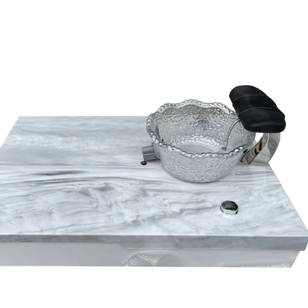 

Hot Selling High-Quality White Foot Bathtub Foot Spa Wash Basin Pedicure Acrylic Basin
