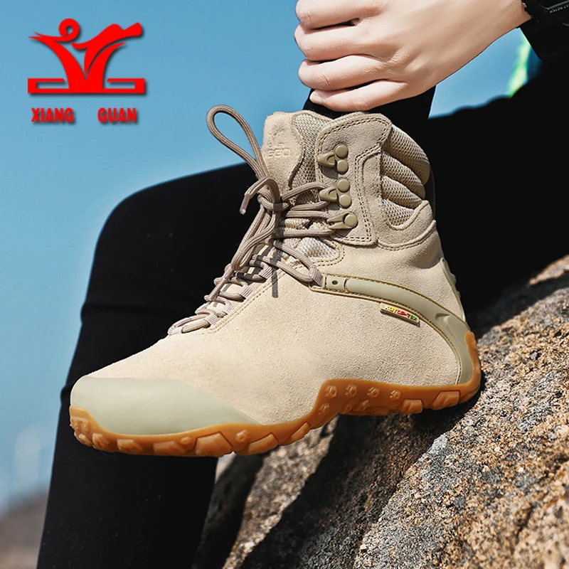 

XIANGGUAN 2022 New Hiking Shoes Men Wear-Resistant Camping Men Boots Men Tactical Sneakers Climbing Waterproof Boots For Women