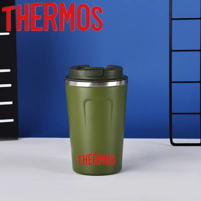 THERMOS 304 stainless steel insulated cup outdoor portable portable portable cup double-layer vacuum coffee cup