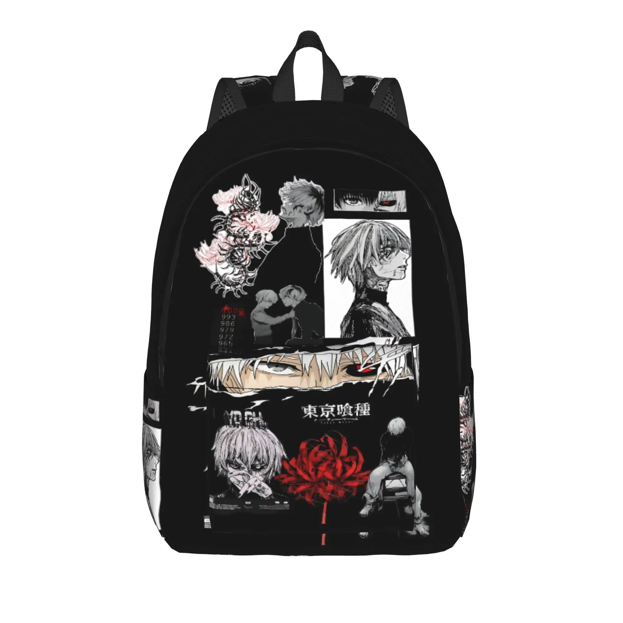 Fashion Halloween Tokyo Ghoul Kaneki Backpack  Mochilas Light Outdoor Zipper Closure Rucksack