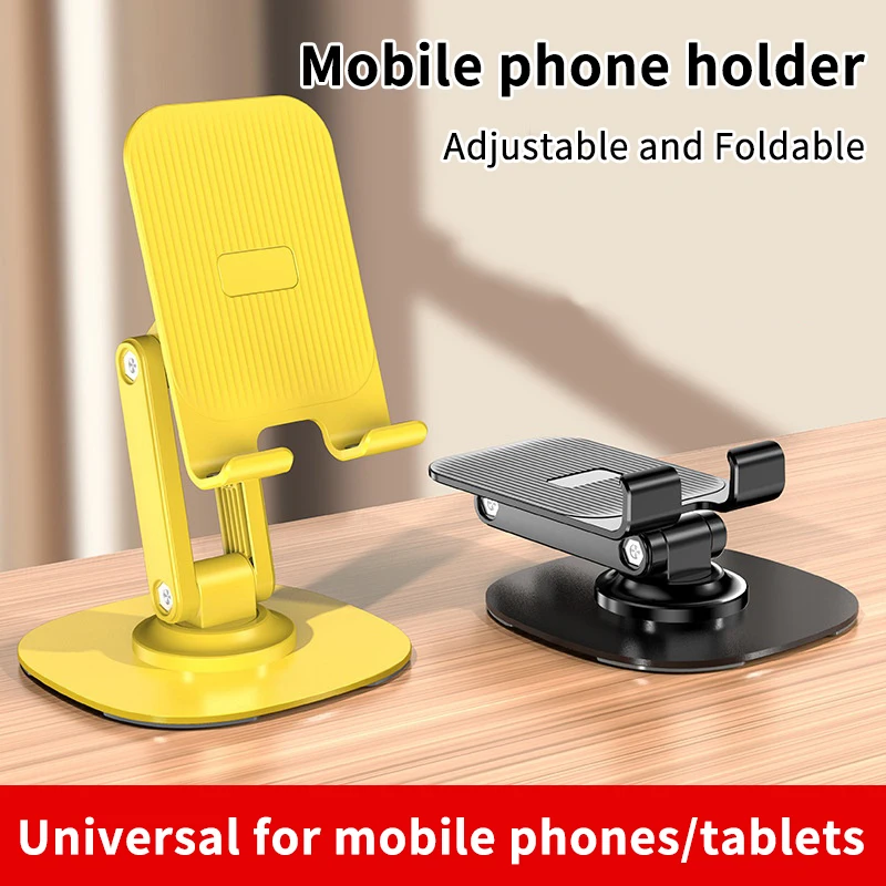 360 Rotation Metal Base Foldable Desktop Phone Holder Desk Lazy Tablet Stand Support Mount For IPhone IPad Xiaomi Tab Samsung