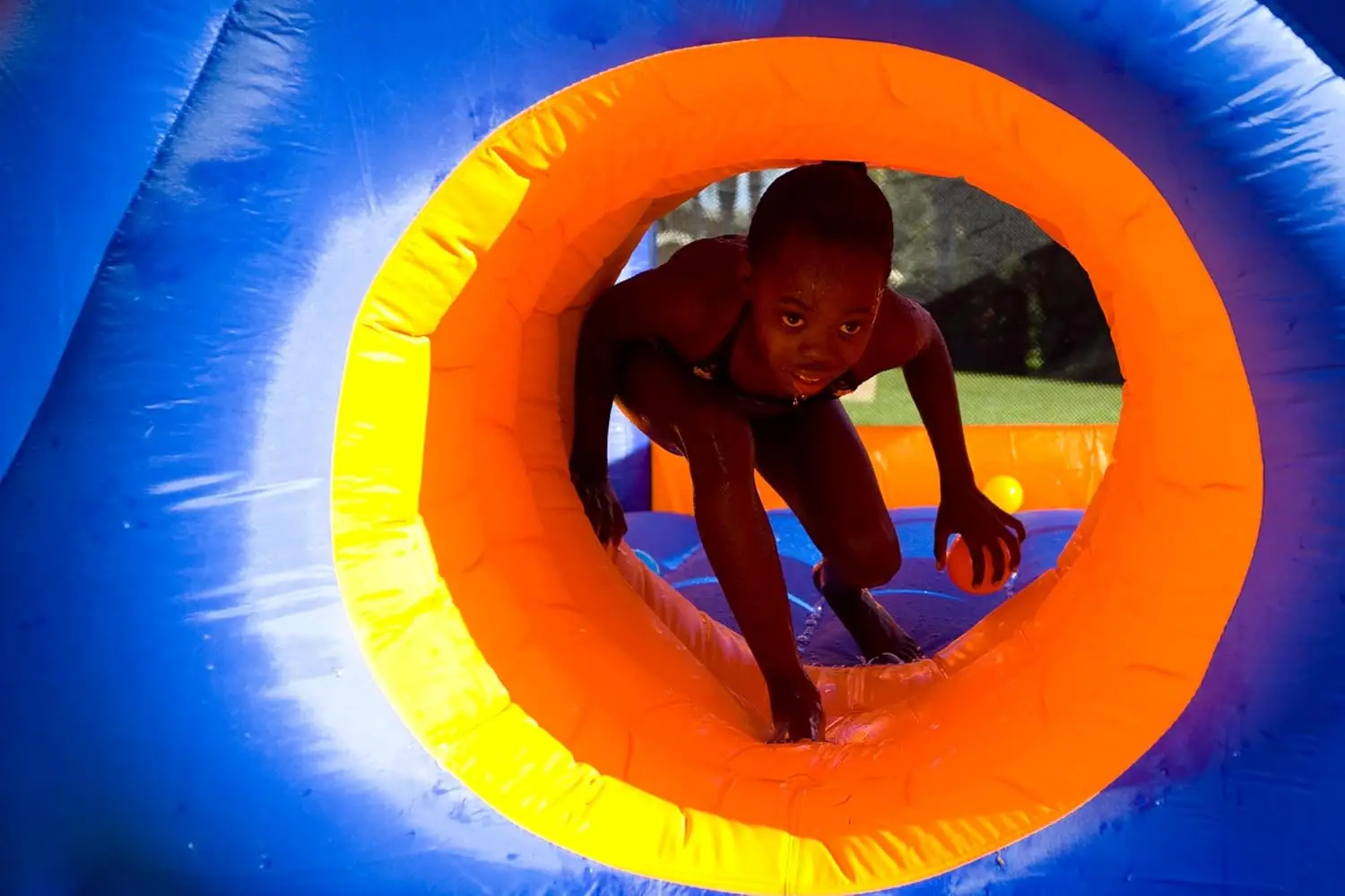 Enorme Natte/Droge Bounce Huis Waterpark Blower Glijbaan Klimmandtunnel