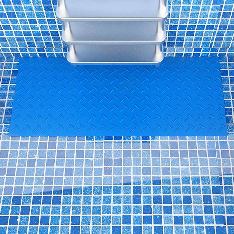 Swimming Pool Ladder Mat With Non-Slip Striped Texture High Quality PVC Anti-Slip Pad For Above Ground Pool Accessories