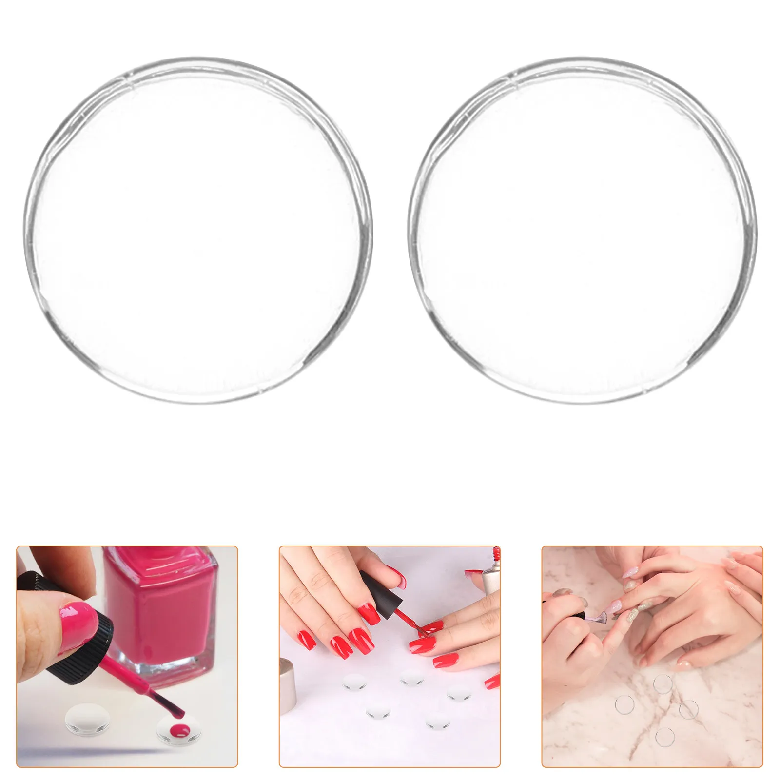 

20Pcs Transparent Glass Nail Polish Color Display Cards Nail Art Sample Sticks DIY Practice Training Transparent Glass Cabochons