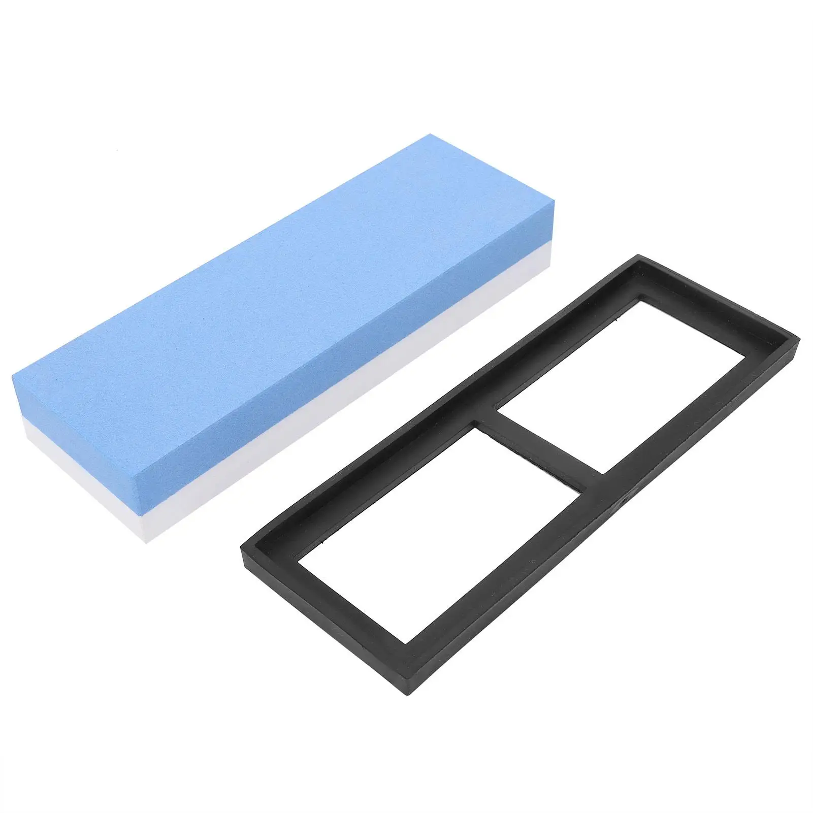 Double-Sided pedra faca Sharpener com base, Whetstone, 2000 + 5000 Mesh