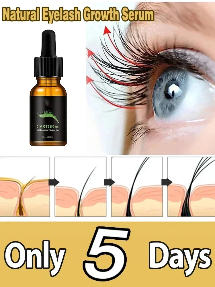 Eyelash Growth Serum to Grow Eyelashes Strengthen Curling Organic Castor Oil Eyelash Enhancer Serum Lengthening Eyelashes