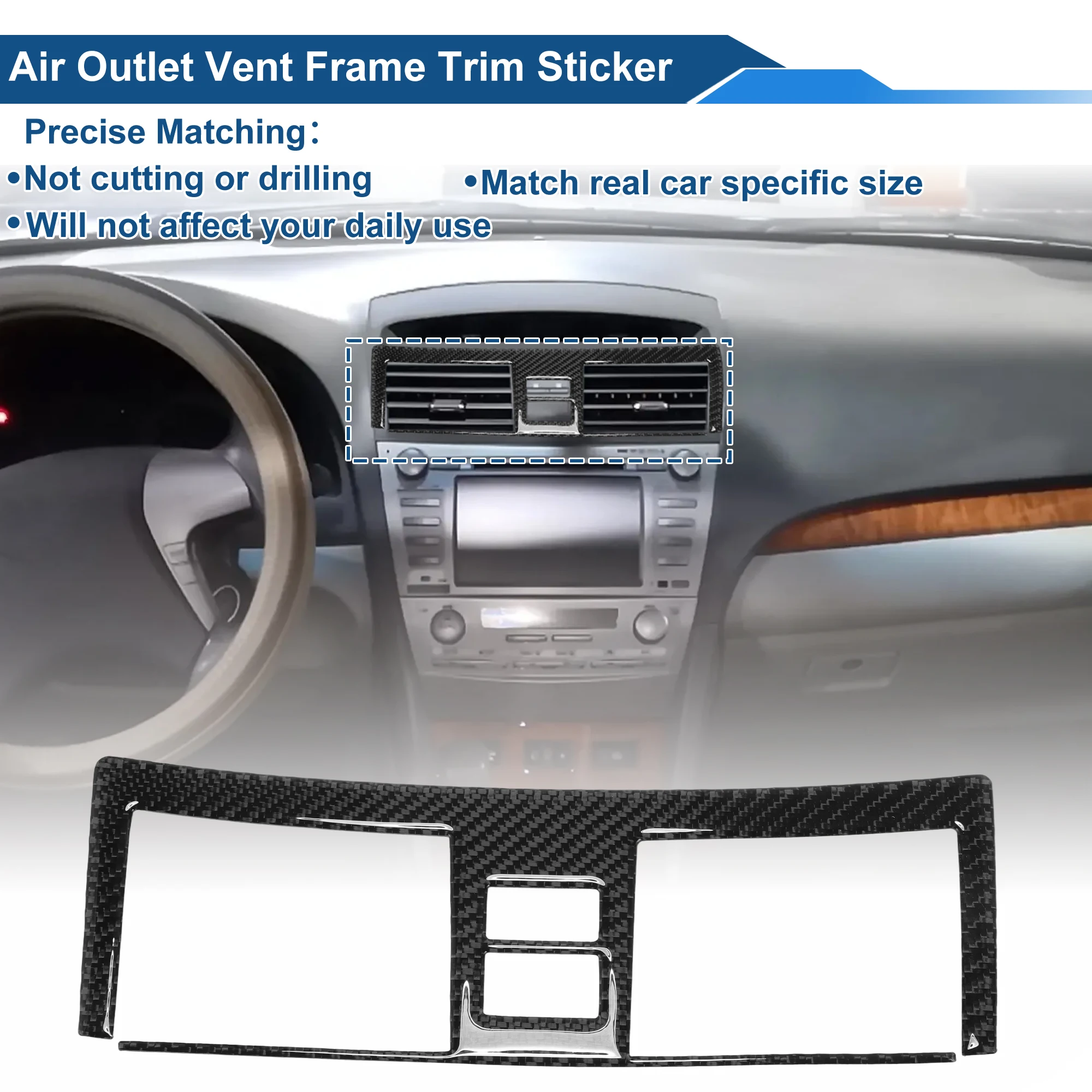 UXCELL Air Condition Outlet Vent Trim Cover Frame for Toyota Camry 07-11 1 pcs