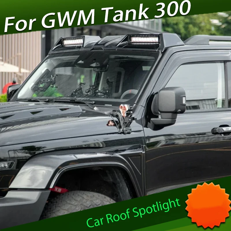 

Car Roof Spotlight Luggage Rack Spoiler Suitable for GWM Tank 300 Modified Car LED High Brightness Searchlight Off-road Light