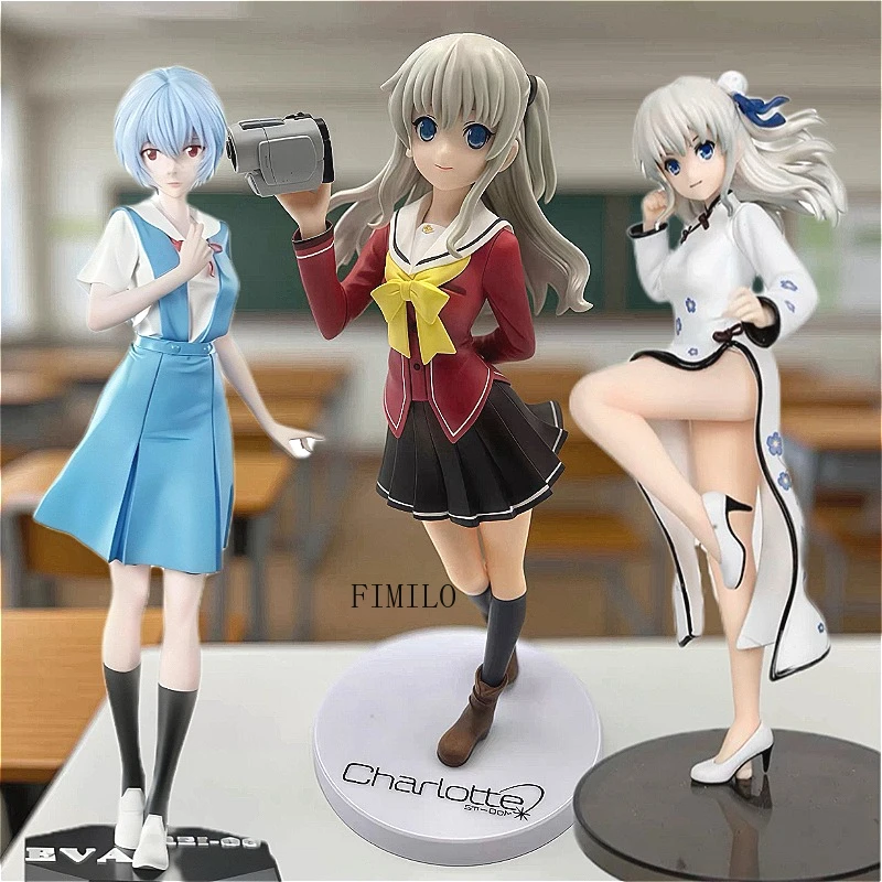 

Ayanami Rei Figure School Uniform Figurine Tomori Nao Cheongsam Action Figures Charlotte Model PVC Anime Collection Toys Gifts
