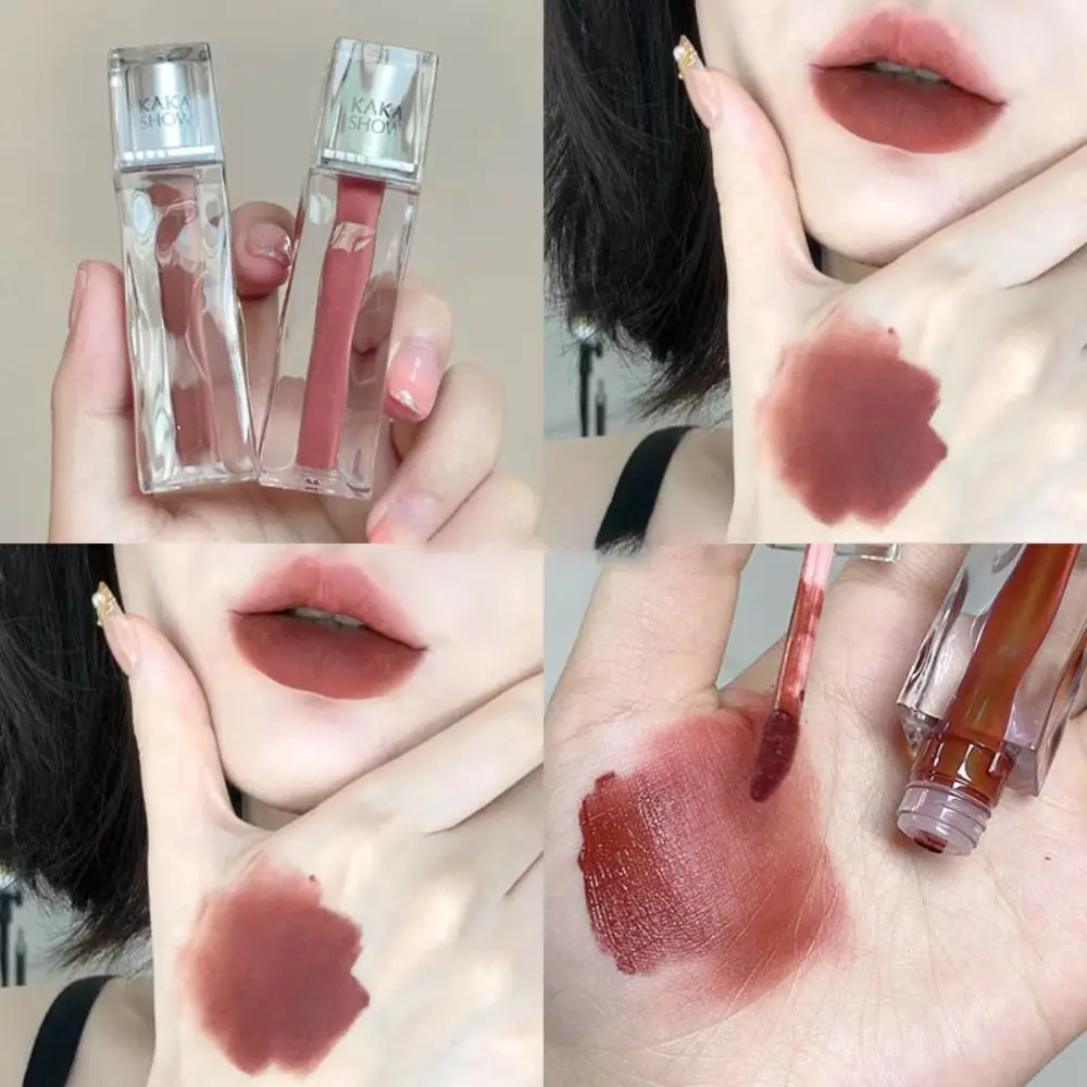 Waterproof Transparent Water Gloss Lip Glaze Long Lasting Non-stick Cup Liquid Lipstick Sweatproof Clear and Moisturizing