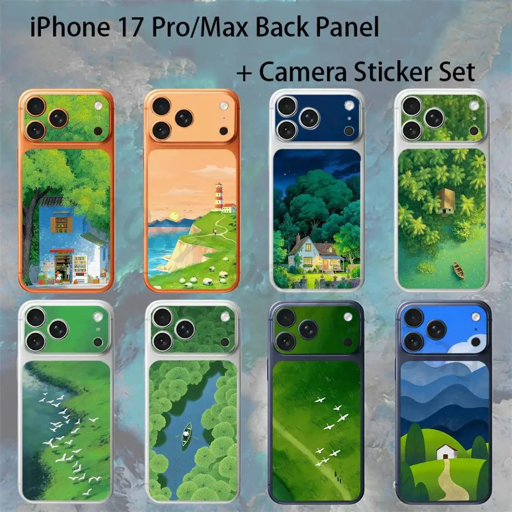 

Serene Nature For iPhone 17proMax/17pro Full Cover Decal Skin Wrap Colorful Rear Protective Sticker Film