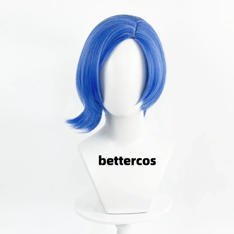 Sadly blue wig cosplay wig rode play sleepy blue hair costumes with hair cap