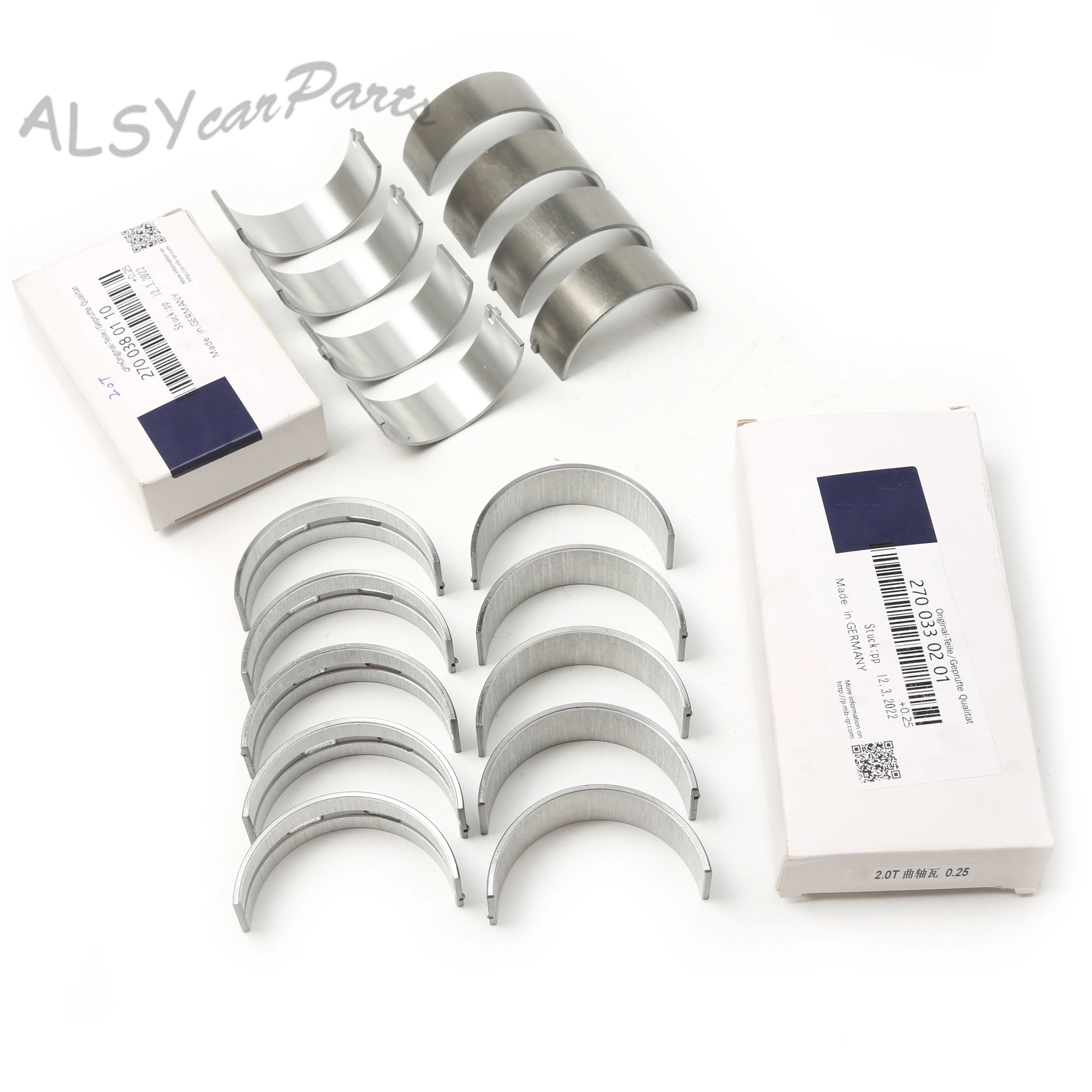 Car Oversized 0.25MM Crankshaft and Connecting Rod Bearings Set 2700330201 2710380110 For Benz B 260 CLA 200 CLS 260 GLA 200