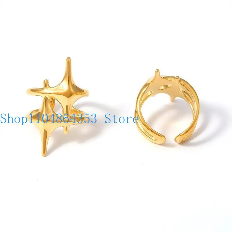 652F Crosses Star Rings Accessory for Religious Activities and Celebrations