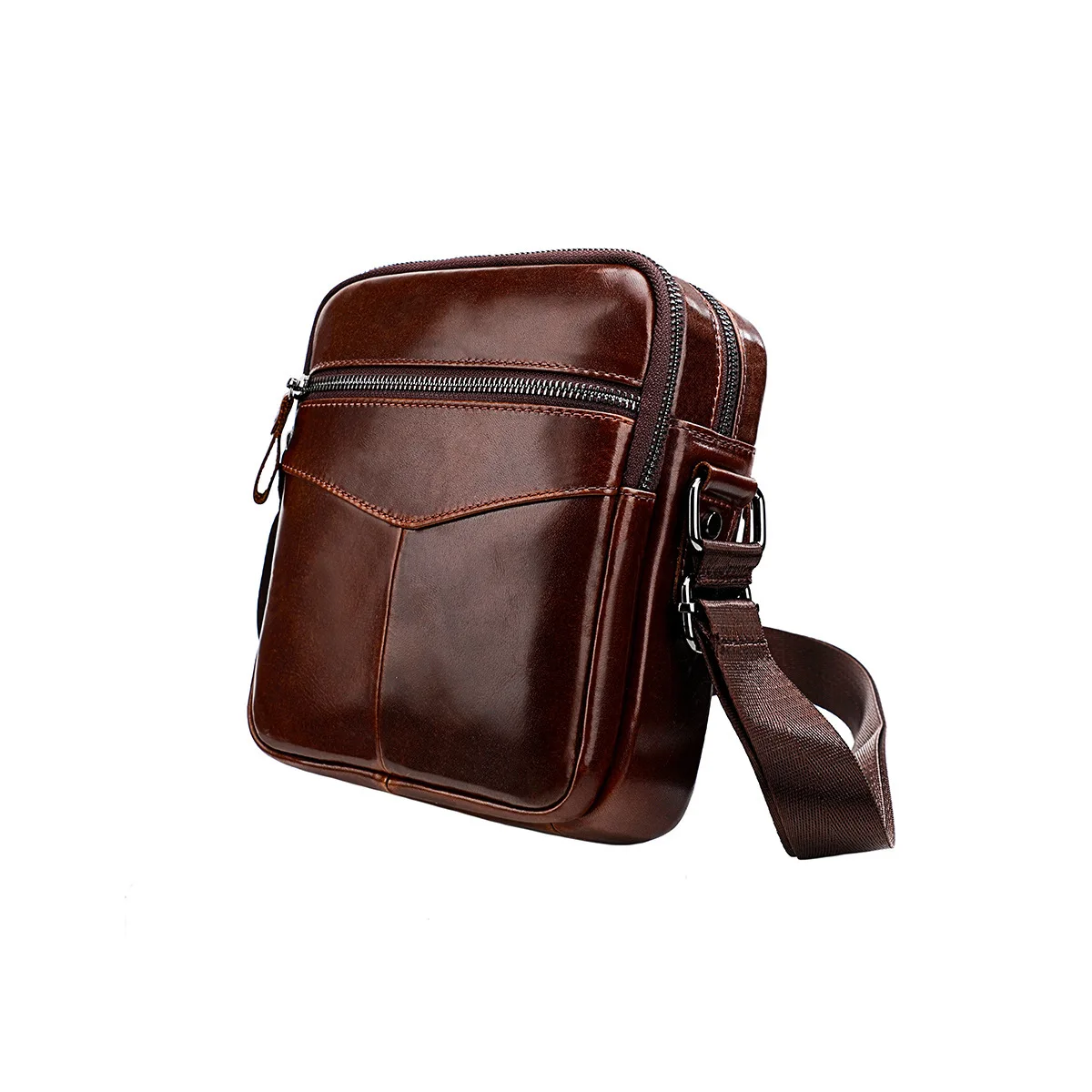 

New Genuine Leather Men Vintage Handbags Small Men's Shoulder Bag Casual Office Messenger Bags Fashion Crossbody Bag