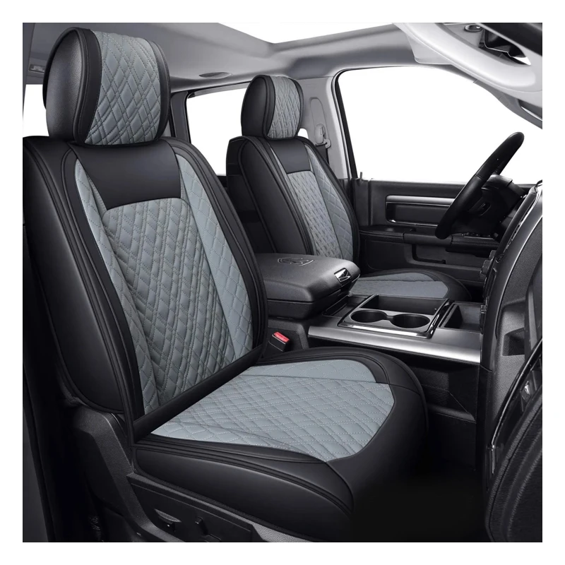 

Seat Covers Full Set PU Leather for Pickup Cab Truck Seat Kits Fit for 2009-2022 Dodge RAM 1500 RAM 2500 RAM 3500 RAM1500