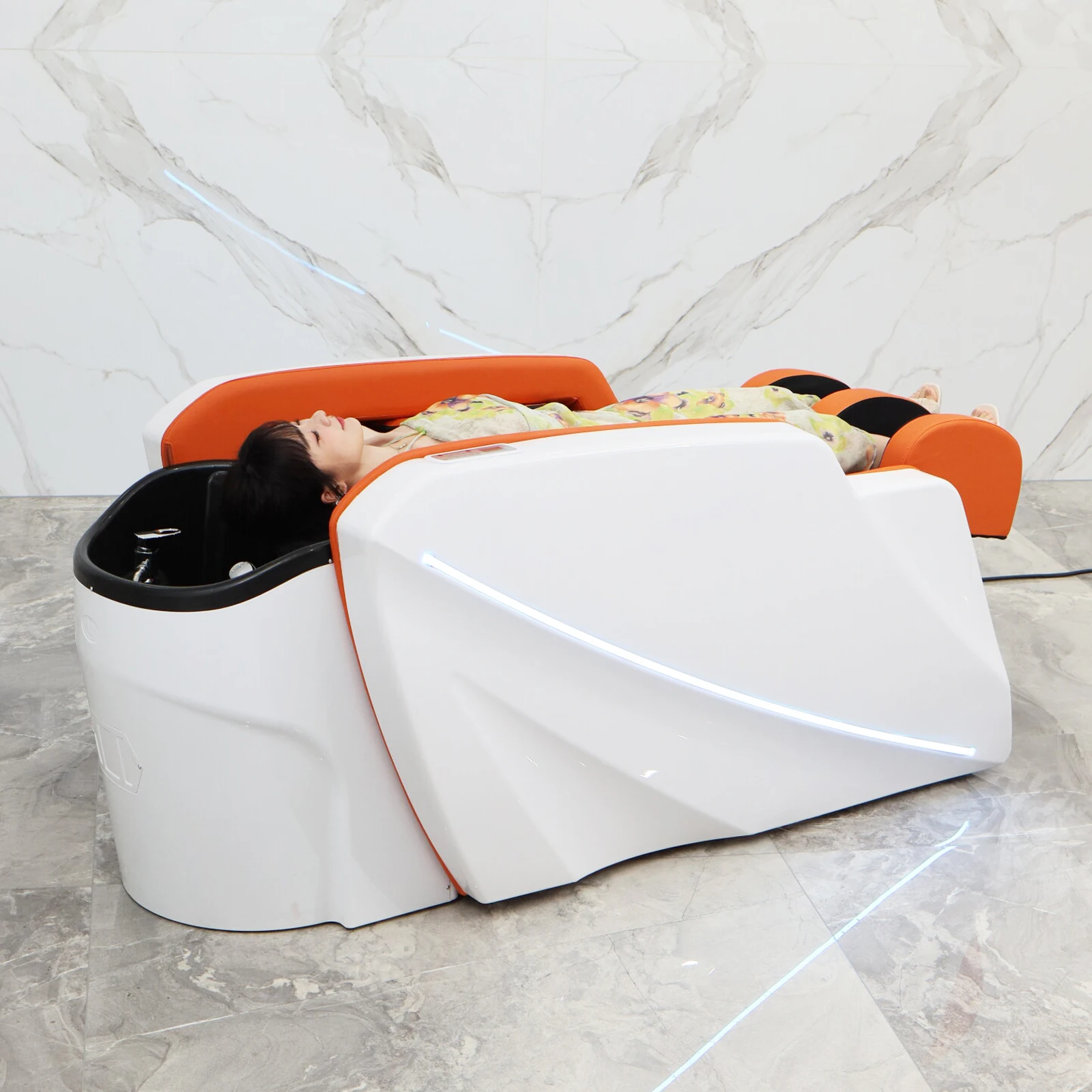 

Electric Massage Hair Washing Bed Shampoo Bed High End Hair Salon Hairdressing Service Commercial Furniture in Affluent Areas