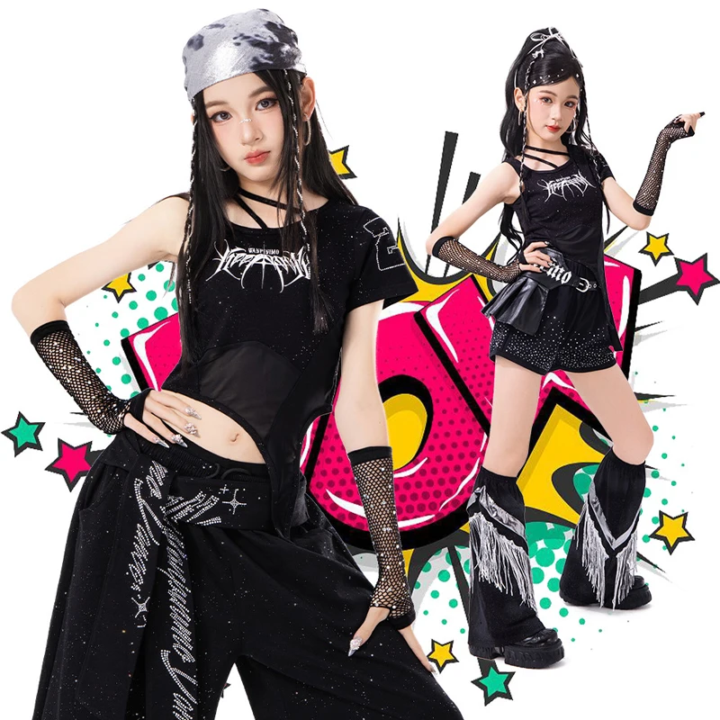 vetements-hip-hop-d'ete-pour-filles-costume-de-danse-jazz-tenue-k-pop-pour-groupe-costume-de-danse-de-rue-pour-enfants-vetements-de-spectacle-sur-scene-xs11465