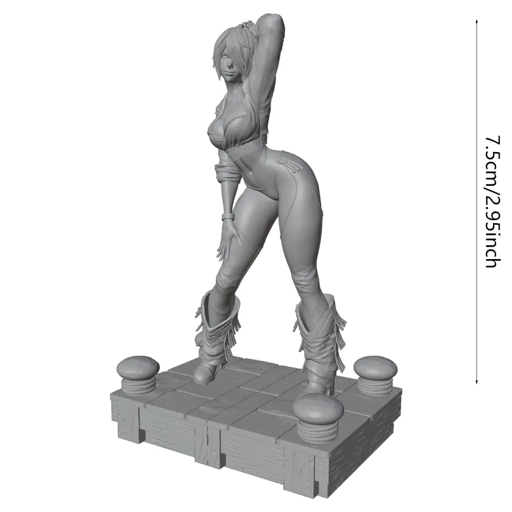 Figura de resina chica sonriente sin pintar coleccionismo y rol