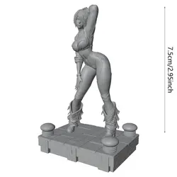Figura de resina chica sonriente sin pintar coleccionismo y rol