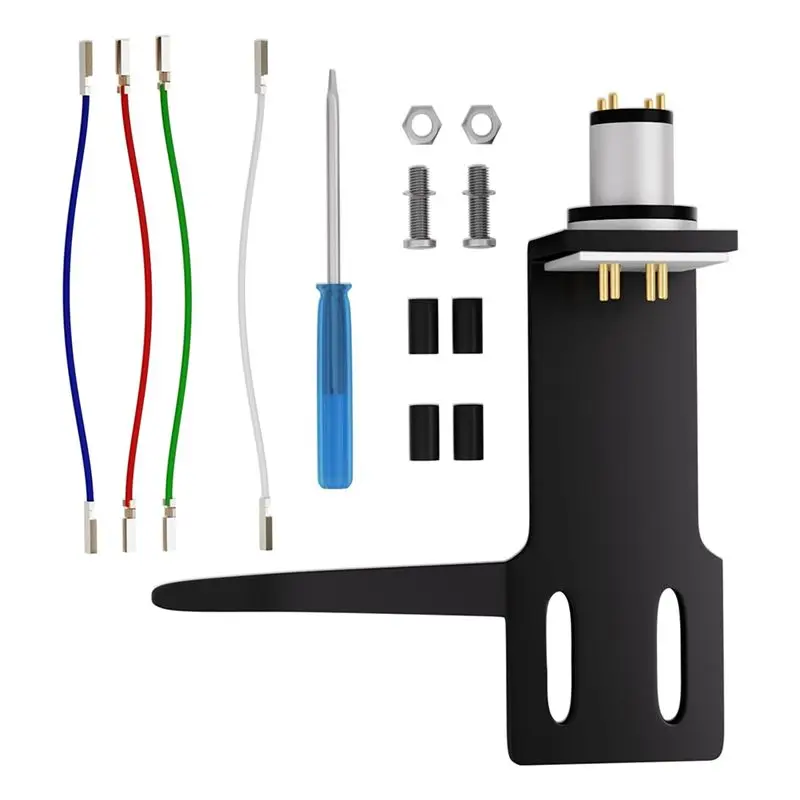 B84B-Turntable Headshell Mount Universal LP Phono Cartridges Replacement Phonograph Holder Stylus Lead Wire