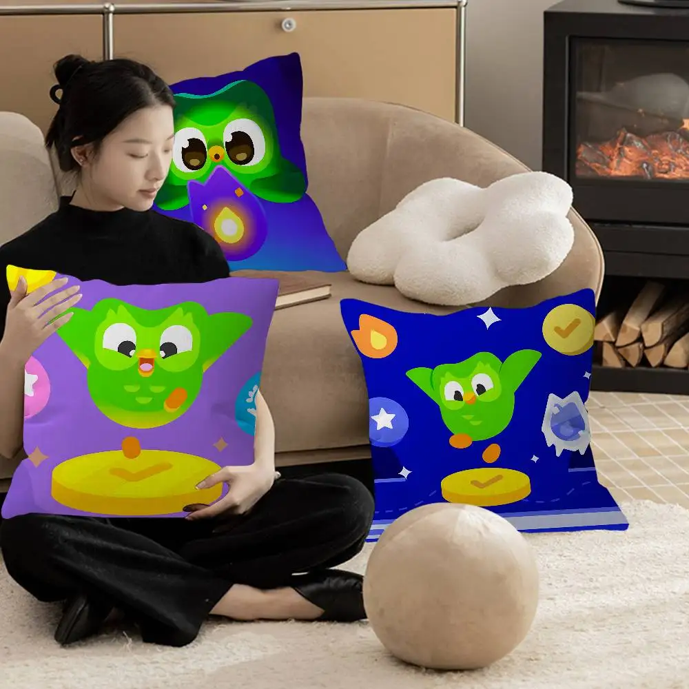 Language App D-Duolingo pillow cover sofa cushion cover home room decoration children gift