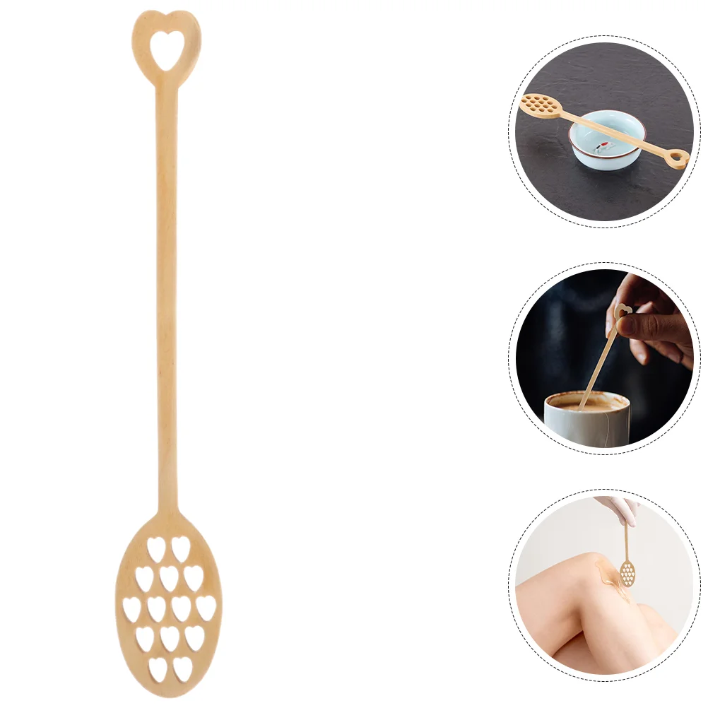 3 Pcs Spoon Coffee Stirring Spoons Kitchen Portable Stirrer Wooden Syrup Dippers Sticks Mixing Stirrers Whisk