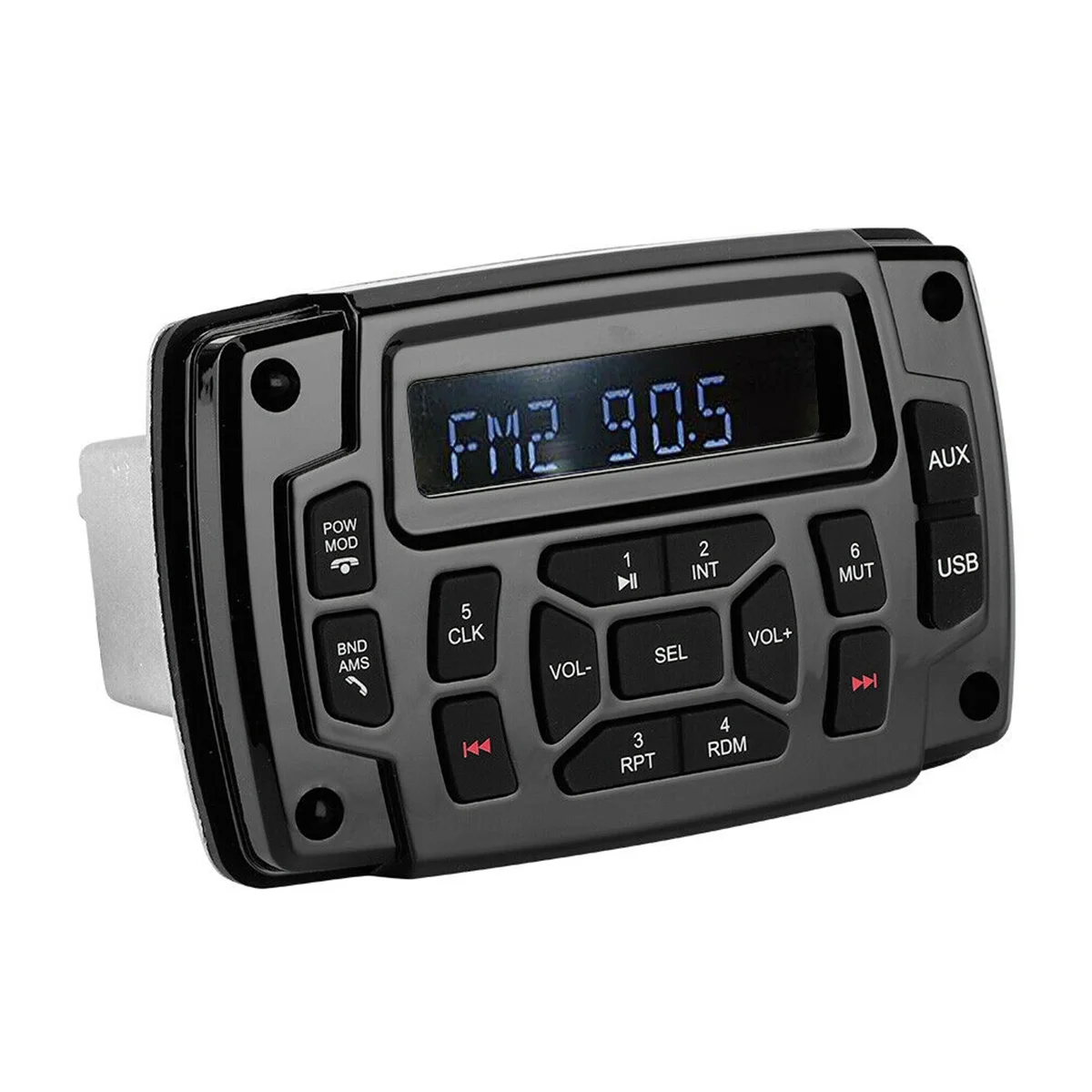 Impermeável MP3 Media Player para Barco, Marinha Stereo, Bluetooth Audio Radio, Receptor AM FM, Acessório impermeável IP66, 12V