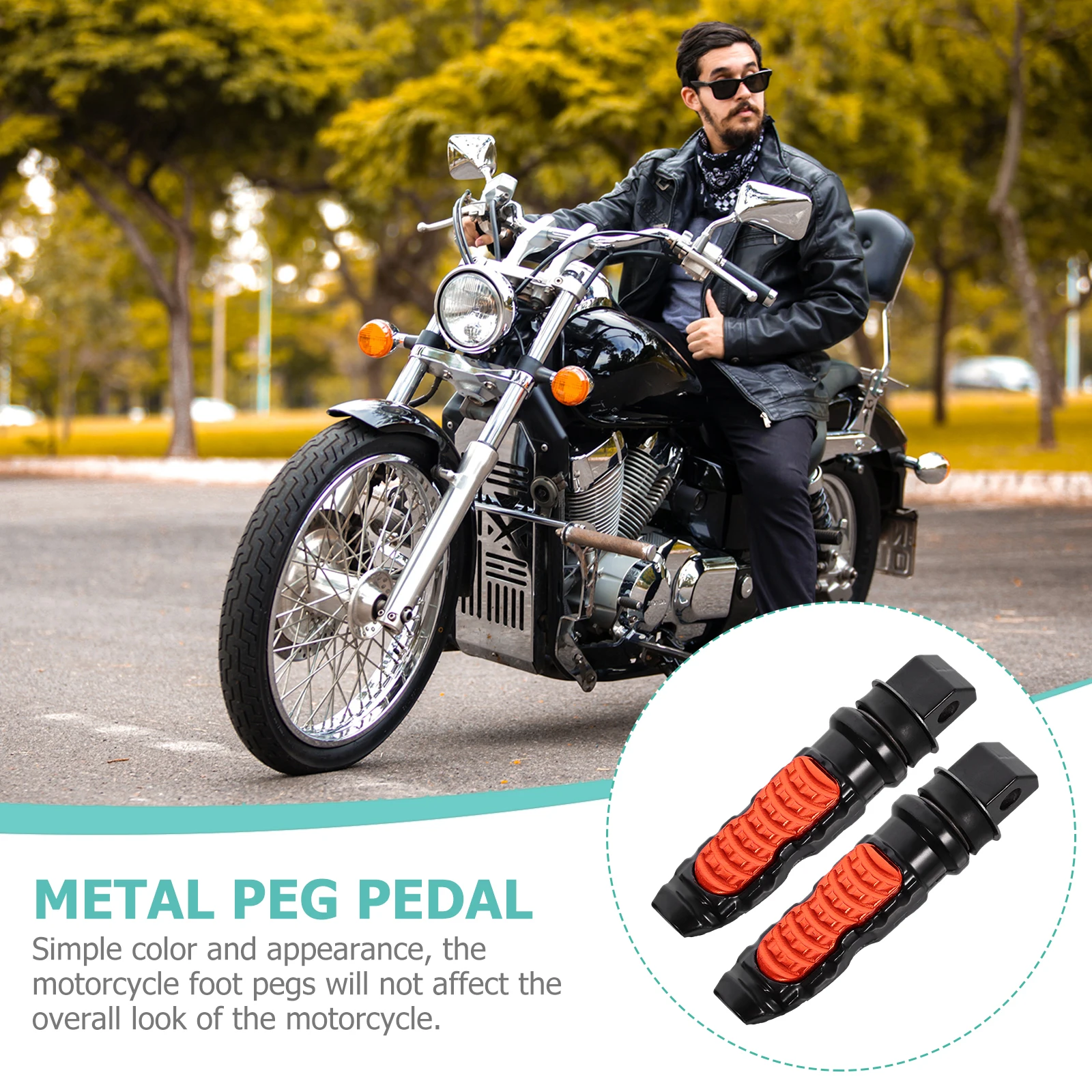 

2pcs Motorcycle Foot Pegs Replacement Metal Pedal Rear Set Sturdy Long Lasting Adjustable Pegs For Motorcycles Electric Scooters