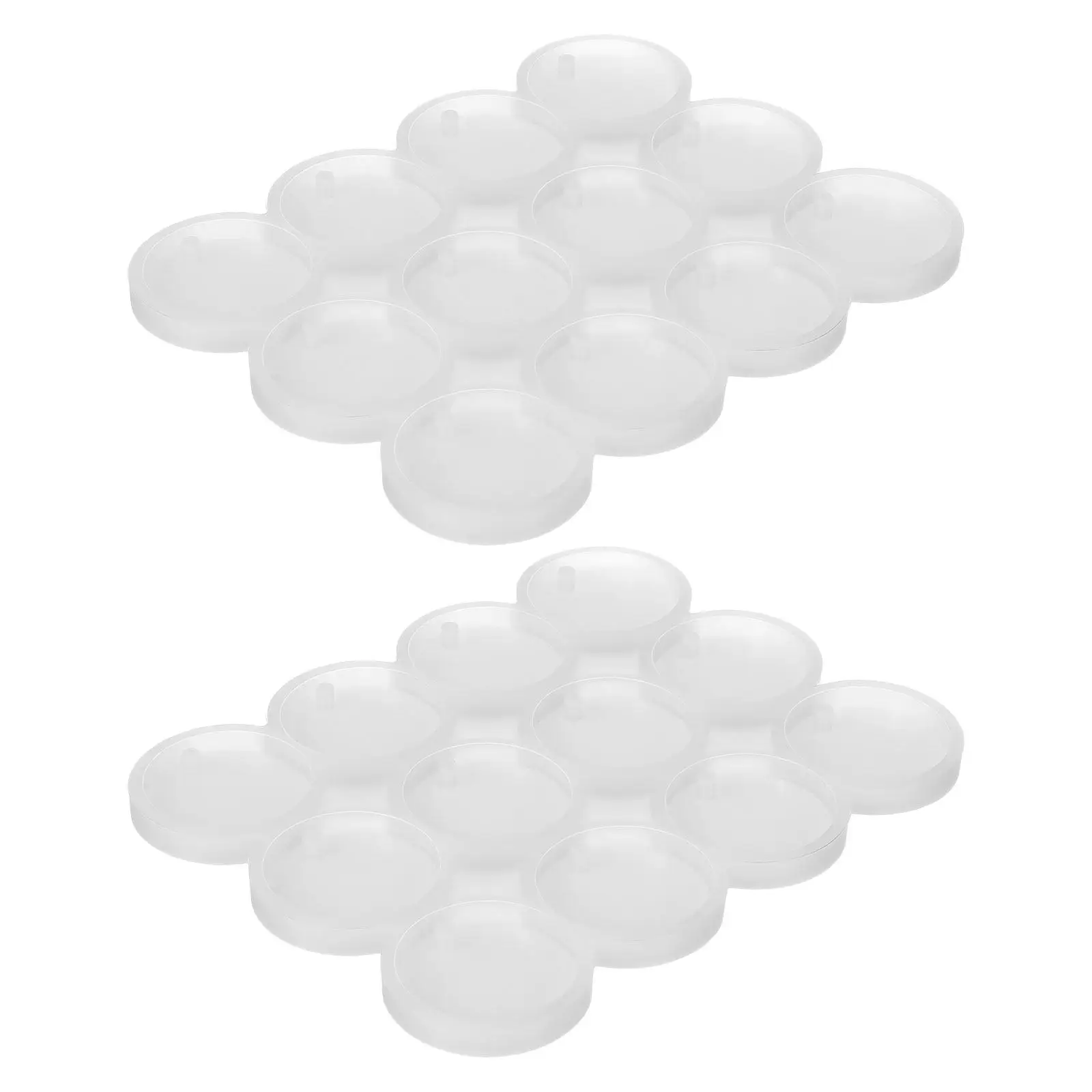 

2Pcs Round Silicone Molds for Resin Casting Water Drop Flat Circle Mold with Hole Keychain Earrings Pendant Jewelry Making