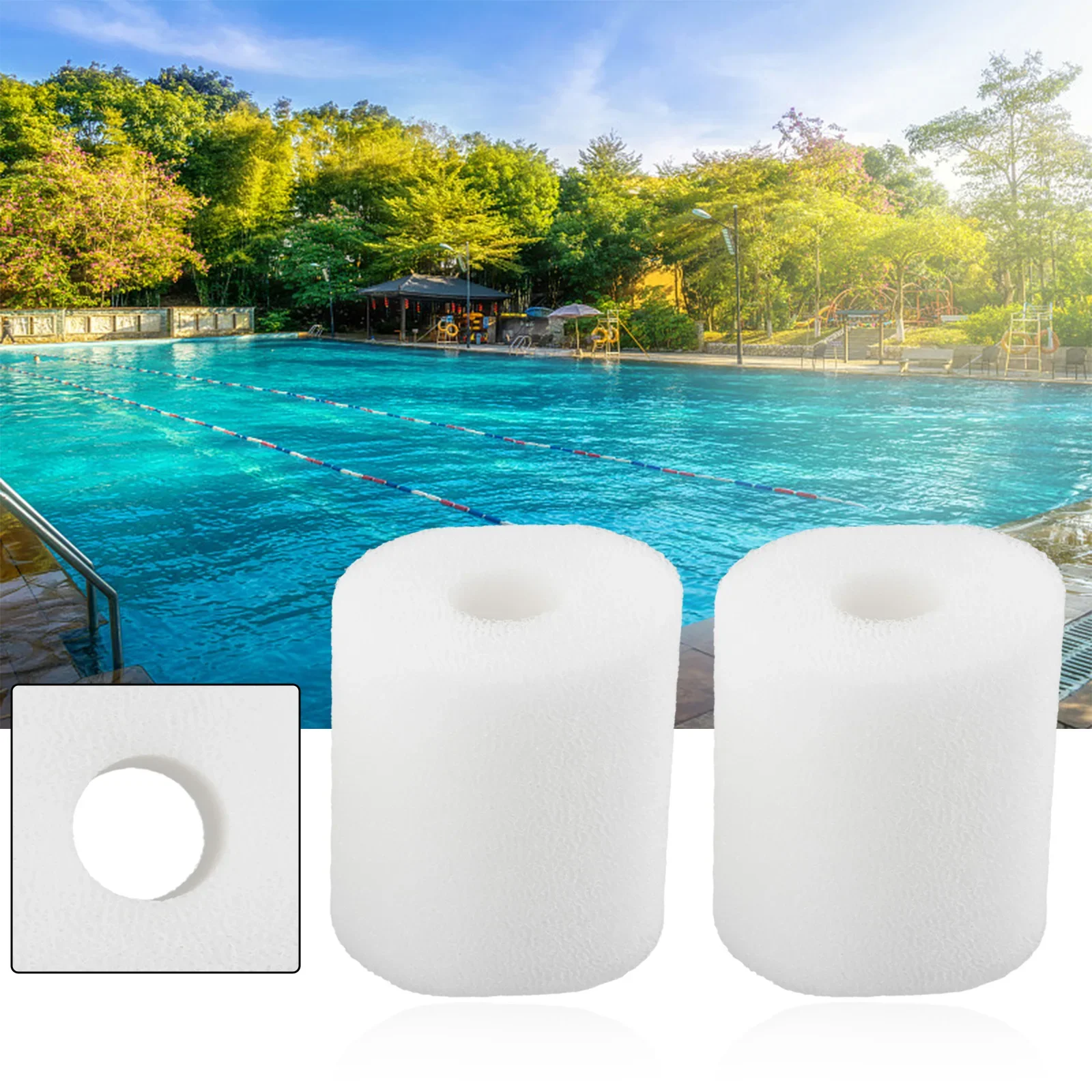 Spa filtre éponge piscine lavable 102*93mm 2 pièces cartouche pour Intex H pur réutilisable nouveau plus récent utile 2020