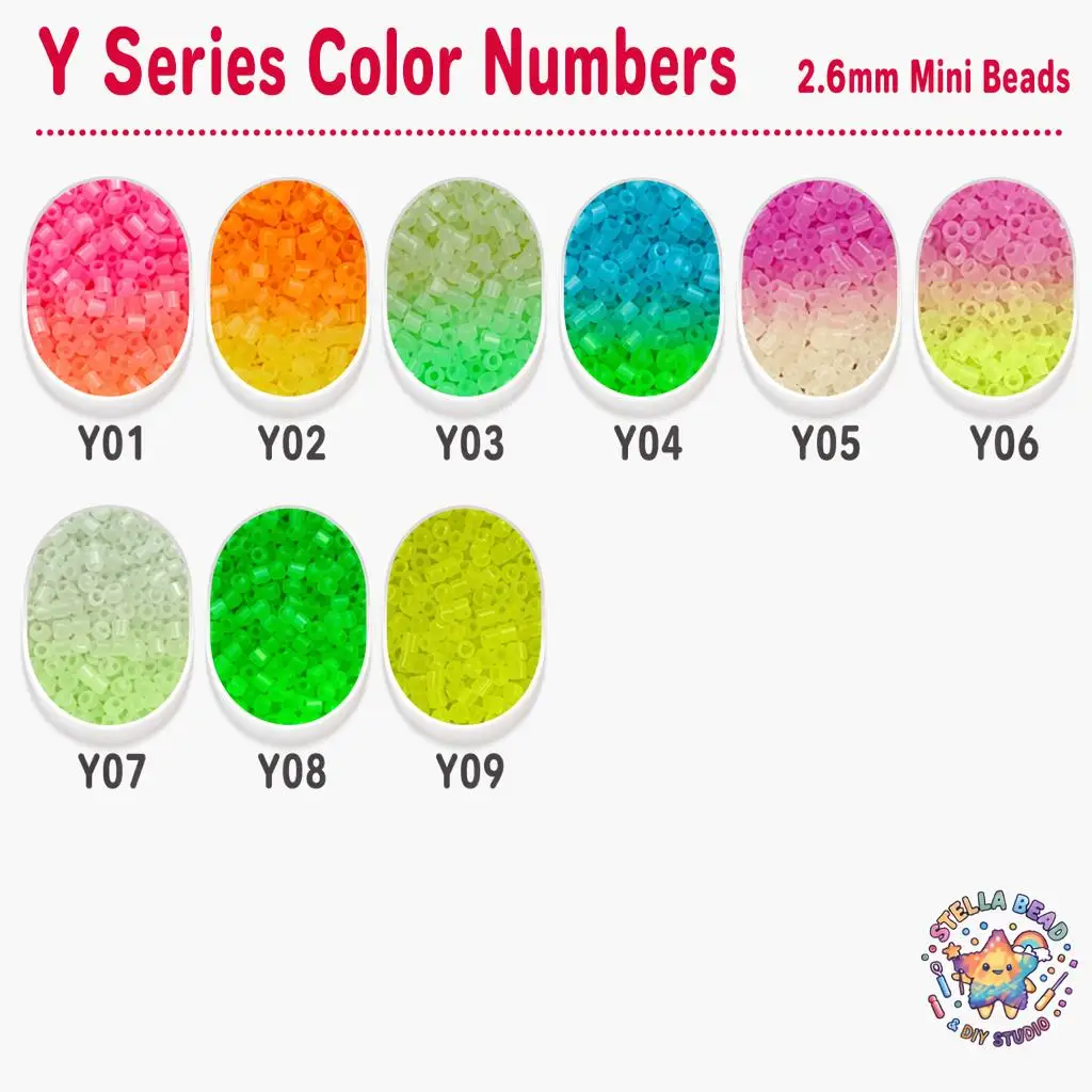 Stella Bead 2.6mm Y Series Luminous Color Refill - 4000ct Fuse Beads, Perfect for DIY Craft Projects