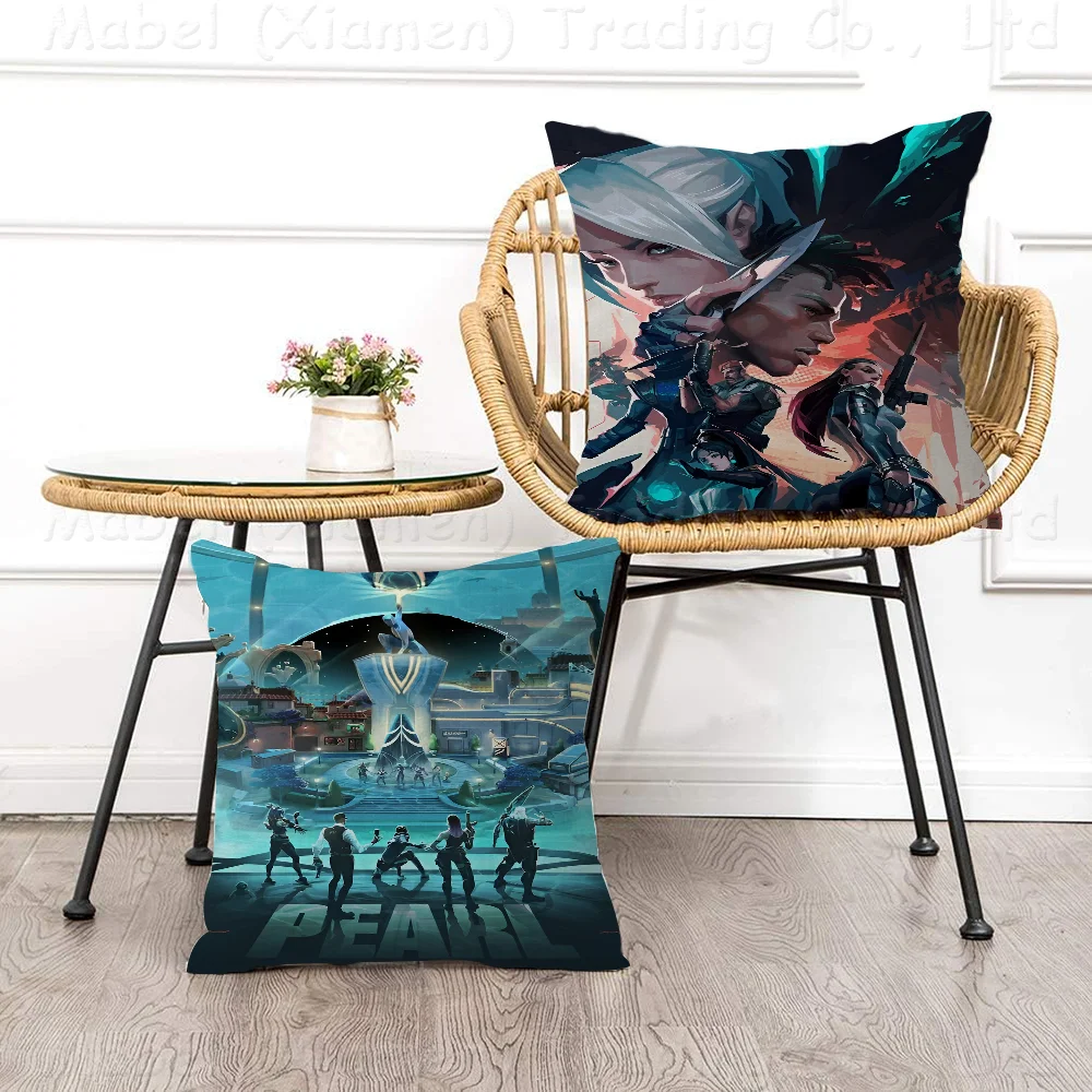 Anime Game V-Valorant Pillow Gift Home Office Decoration Bedroom Sofa Car Cushion Cover Case 45x45