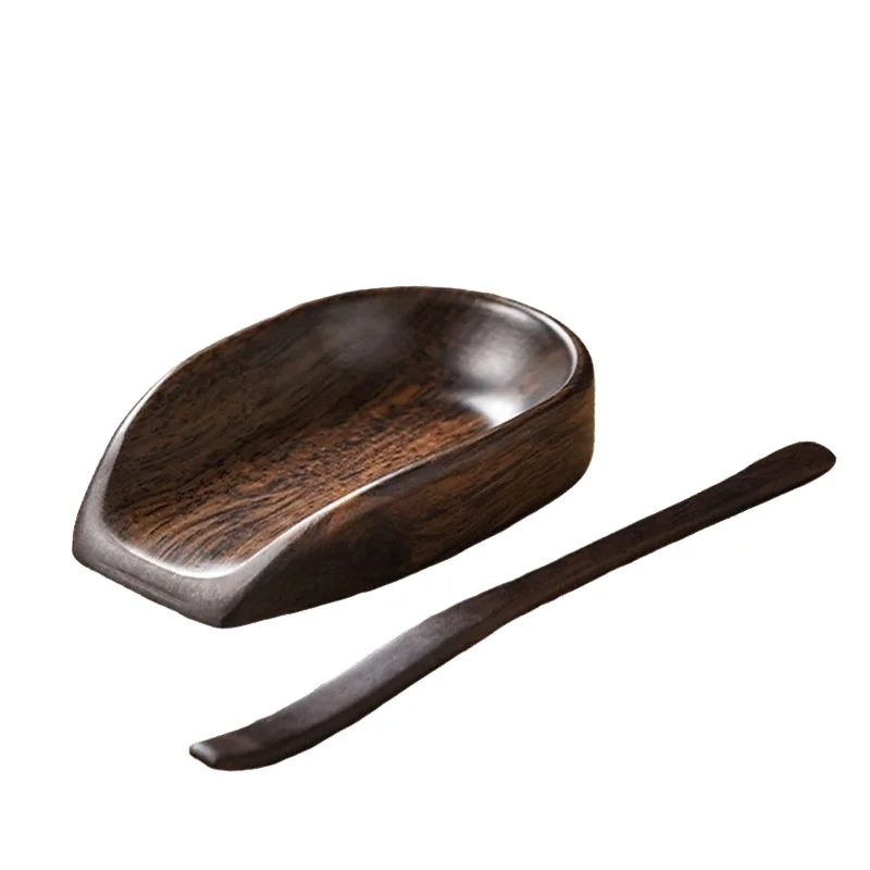 Solid Ebony Wood Tea Scoop Set Kungfu Tea Spoon Tea Needle Asian Zen Tea Ceremony Accessory Home Decor