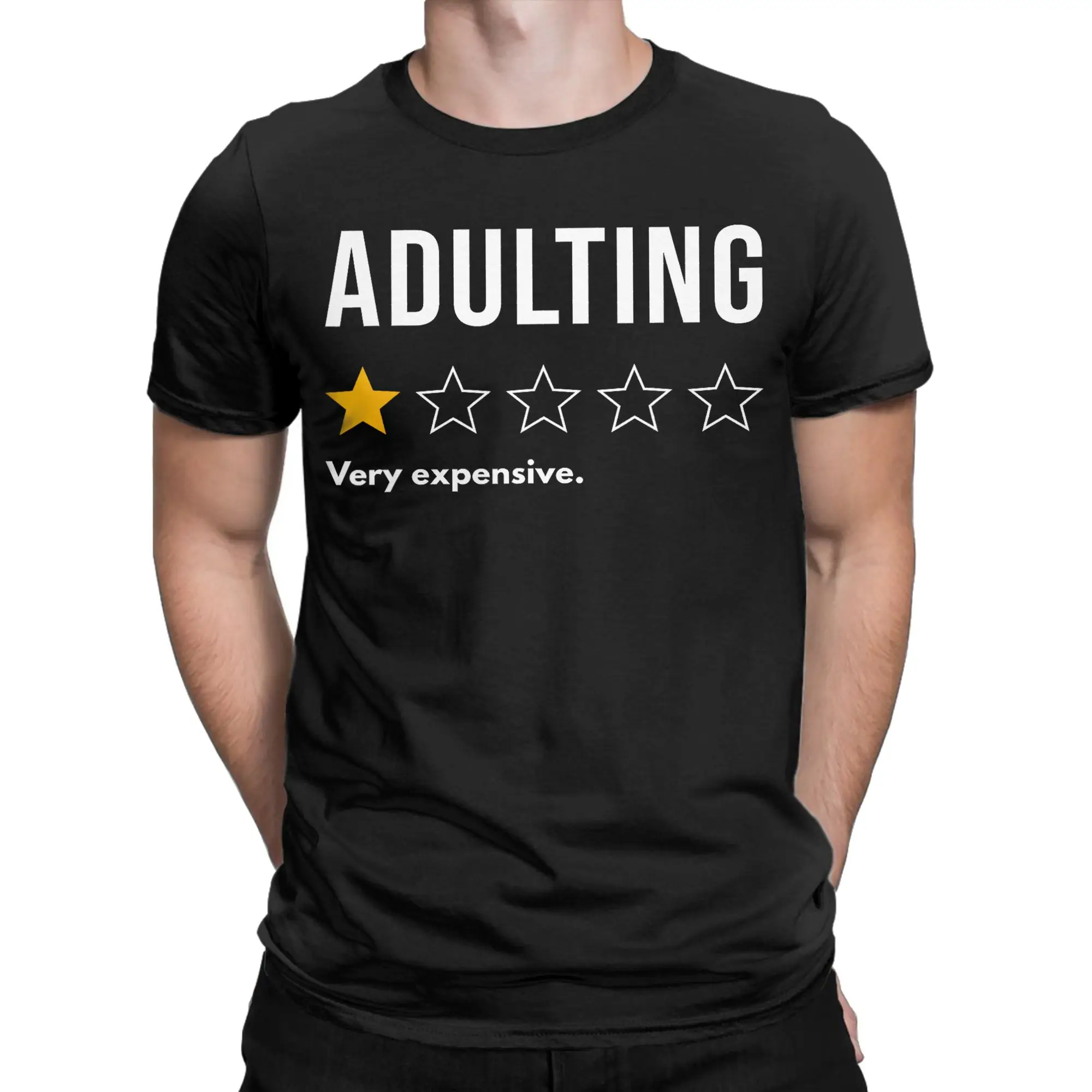 Men Women Adulting One Star Absolute Nightmare Would Not Recommend T Shirts  Pure Cotton Clothing Awesome Tee Gift Idea T-Shirts